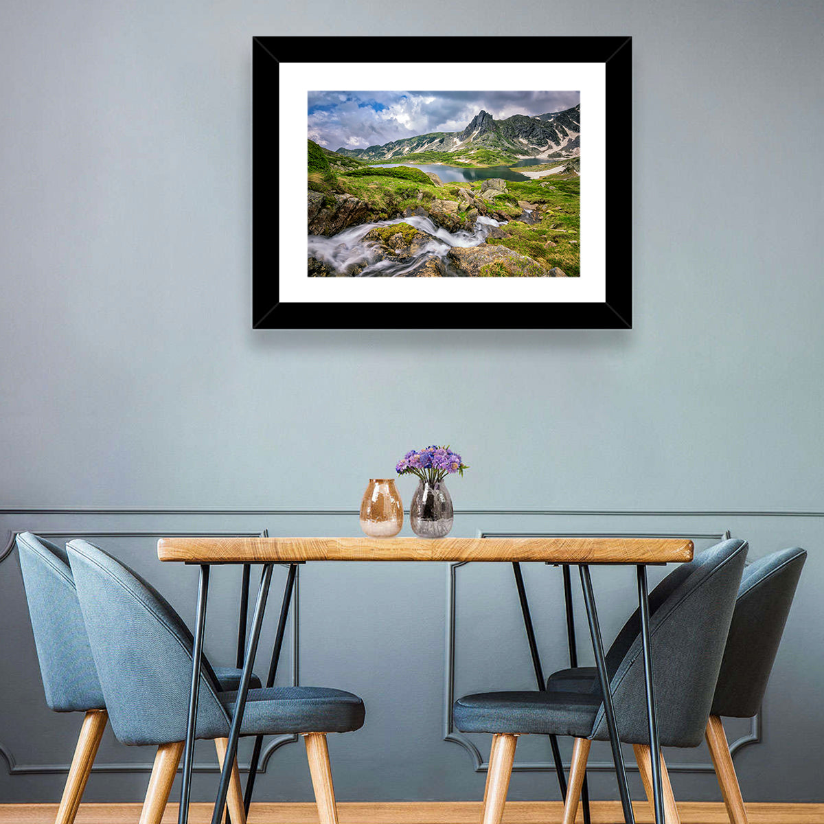 Seven Rila Lakes View Wall Art in a room, landscape