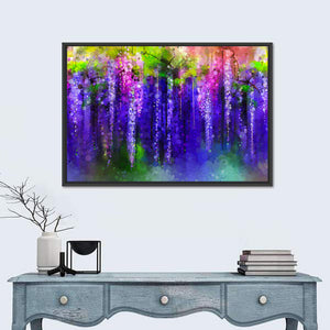 Abstract Wisteria Floral Wall Art