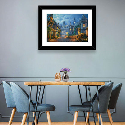 Victorian London Cobblestone Street Wall Art