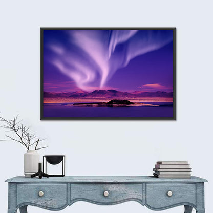 Northern Lights Over Island Wall Art