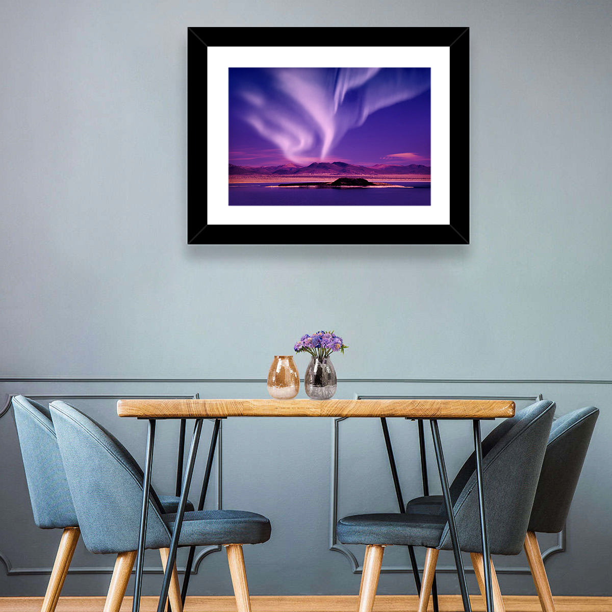 Northern Lights Over Island Wall Art
