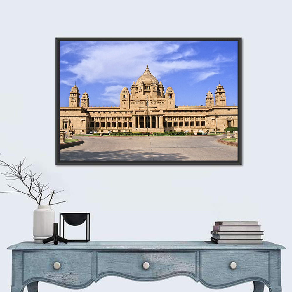 Umaid Bhawan Palace Under Clear Blue Sky Wall Art