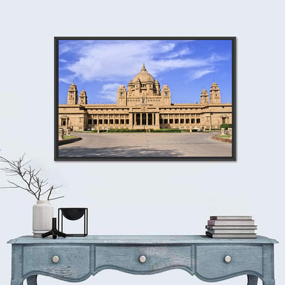 Umaid Bhawan Palace Under Clear Blue Sky Wall Art