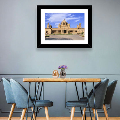Umaid Bhawan Palace Under Clear Blue Sky Wall Art