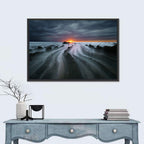 Barrika Beach Dusk Wall Art