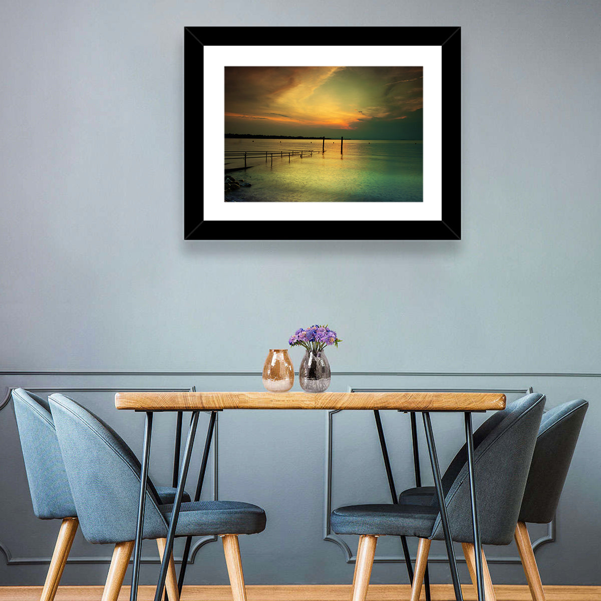 Lake Garda Sunset Pier Wall Art