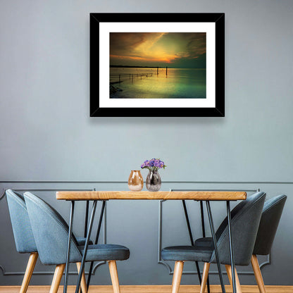 Lake Garda Sunset Pier Wall Art