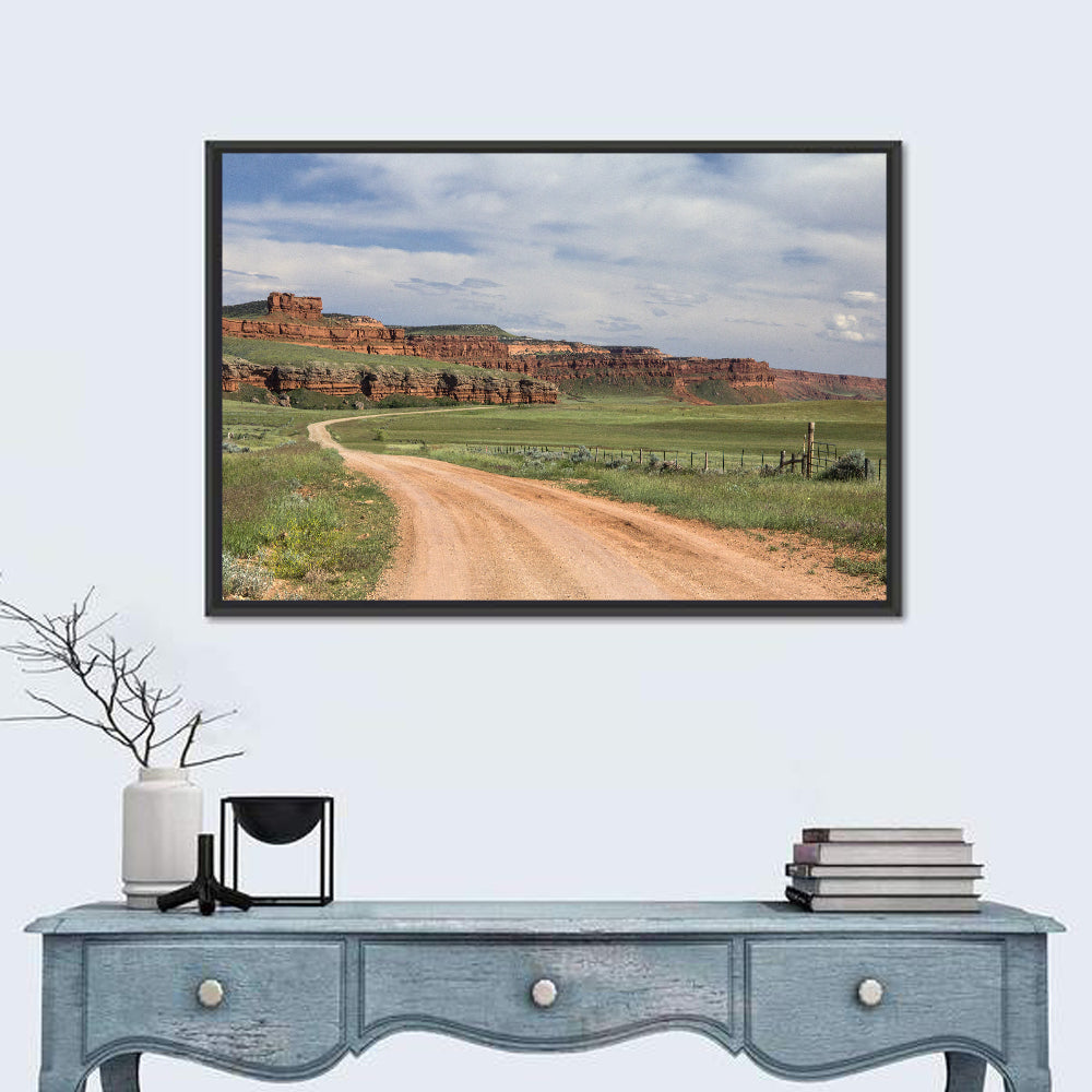Kaycee Red Cliffs Wall Art in a room, landscape
