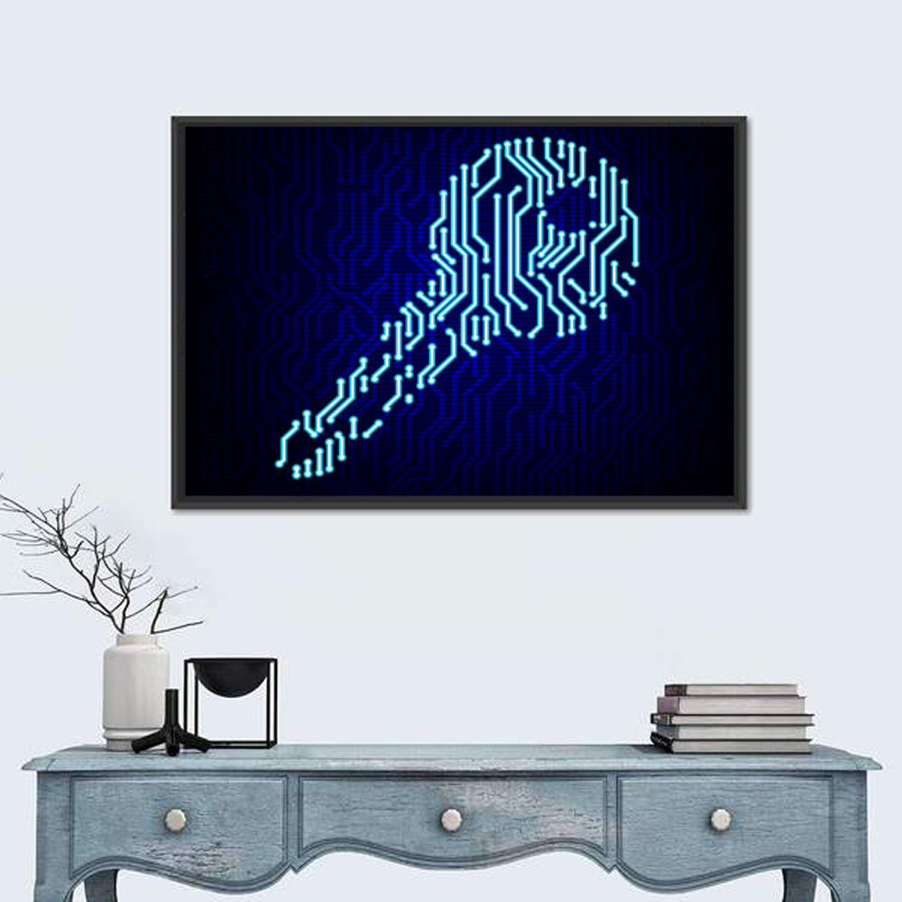 Digital Key Concept Wall Art in a room, landscape