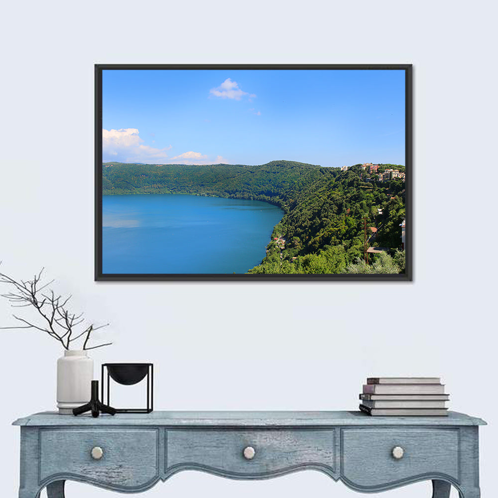 Lake Albano, Castel Gandolfo Wall Art in a room, landscape