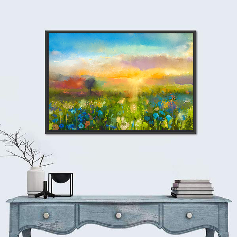 Sunset Wildflower Meadow Wall Art