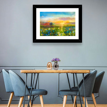 Sunset Wildflower Meadow Wall Art