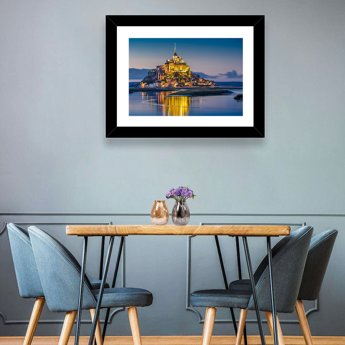 Mont Saint-michel at Dusk Wall Art