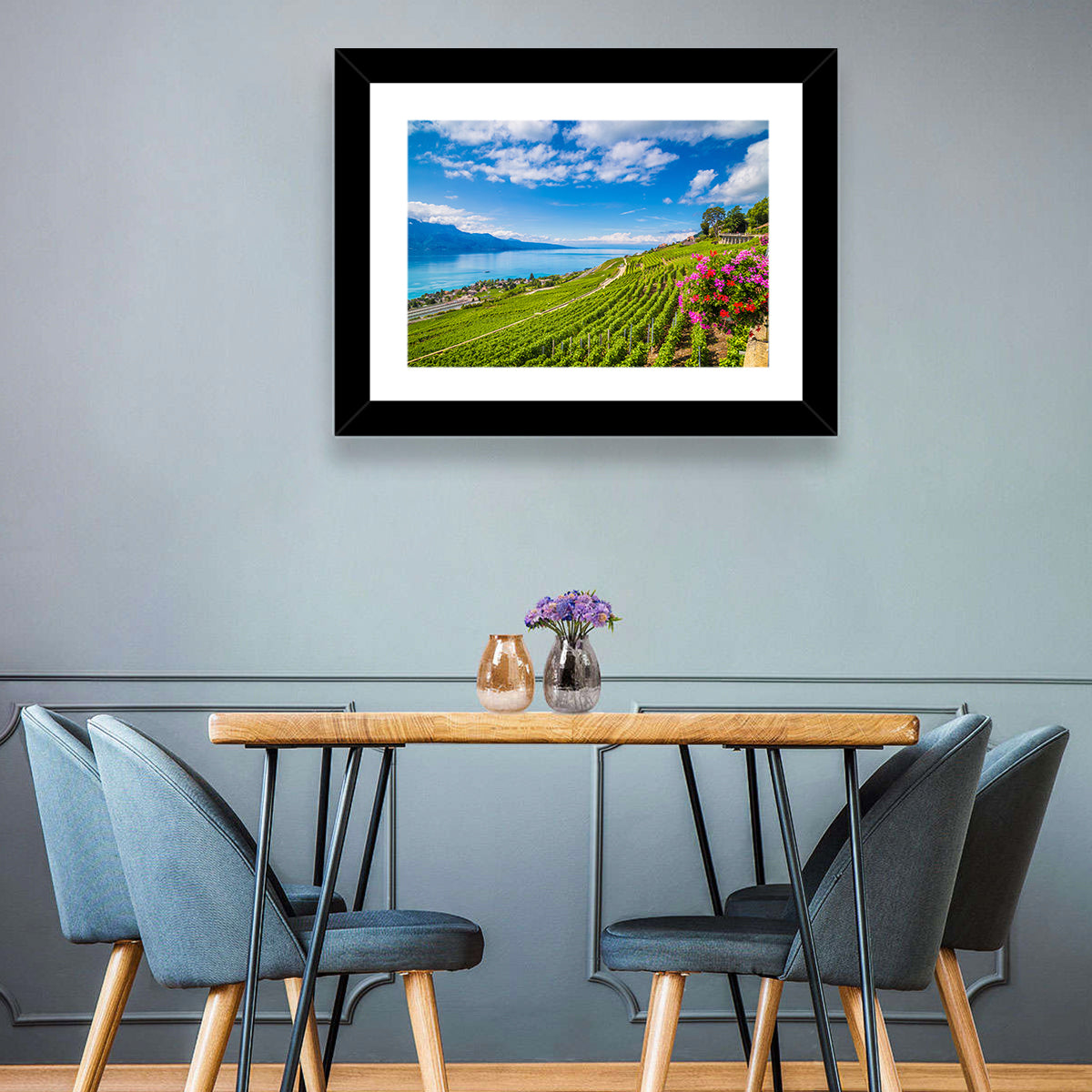 Lavaux Wine Region Wall Art in a room, landscape