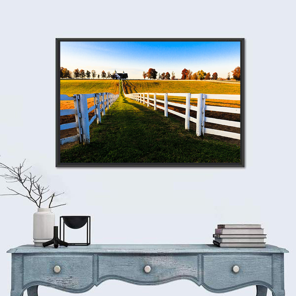 Kentucky Horse Farm at Golden Hour Wall Art