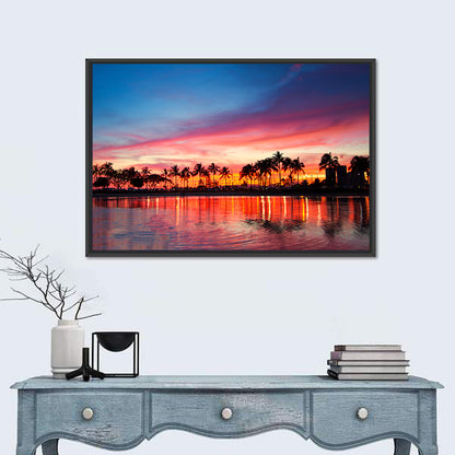 Hawaii Resort Sunset Wall Art