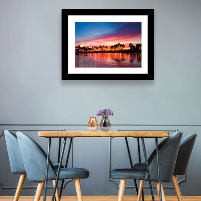 Hawaii Resort Sunset Wall Art