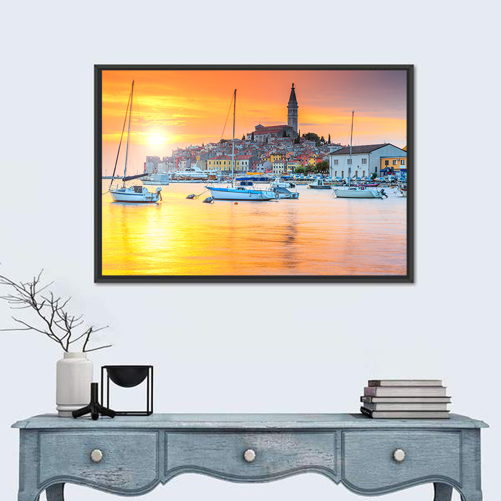 Rovinj Harbor at Sunset Wall Art