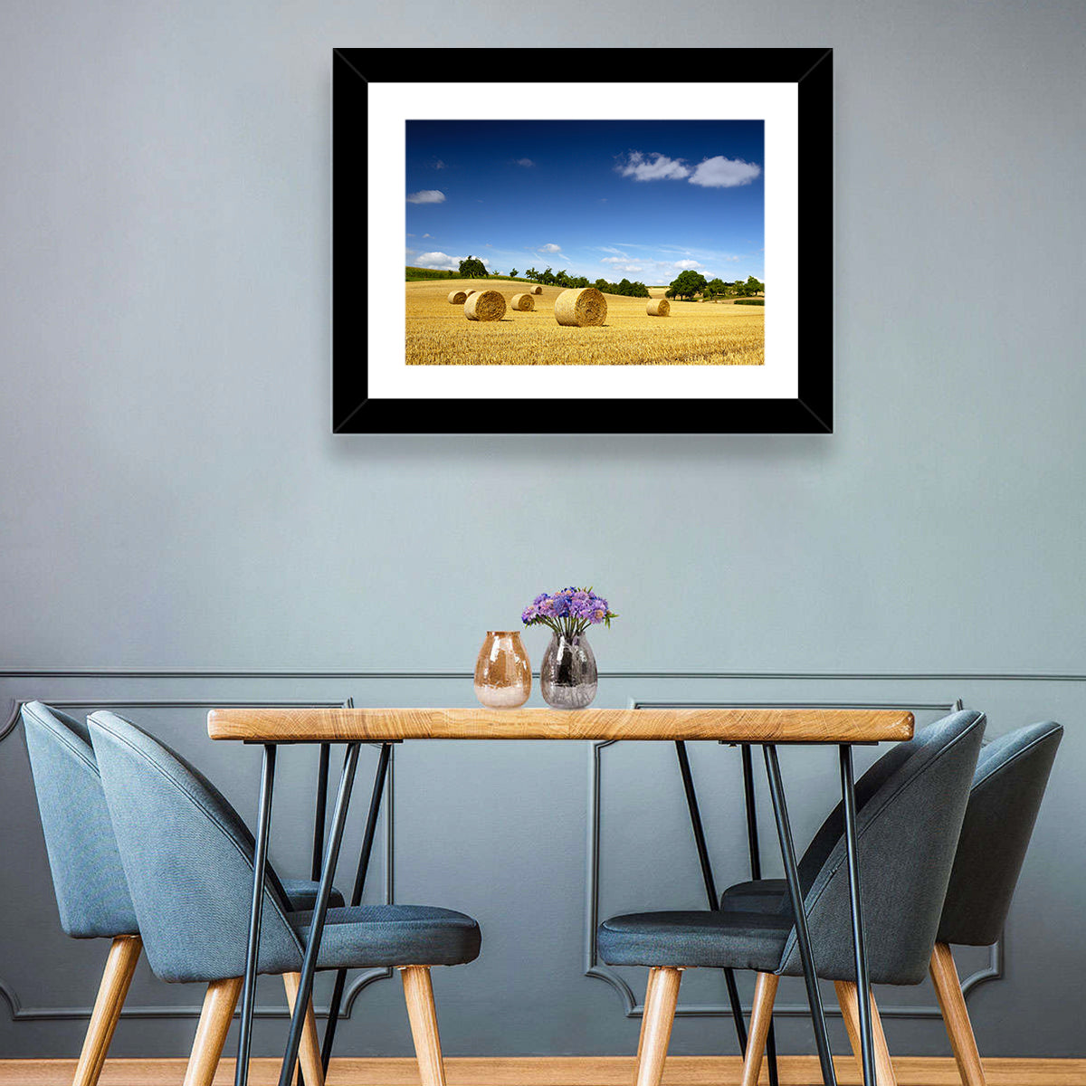Late Summer Straw Bales Wall Art