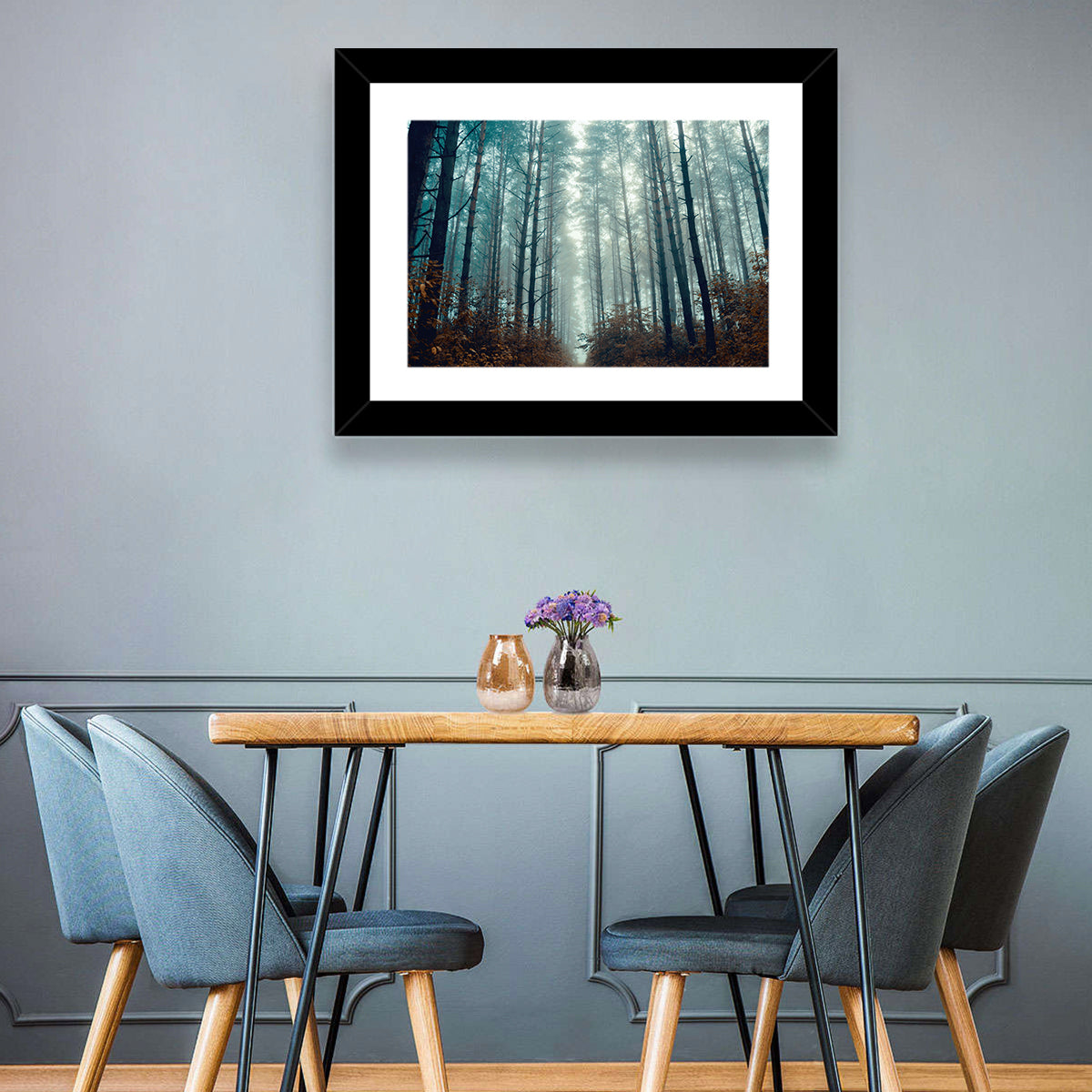 Misty Pine Forest Wall Art