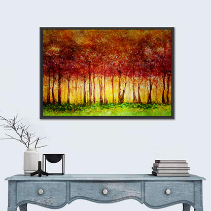 Autumn Tree Row Wall Art