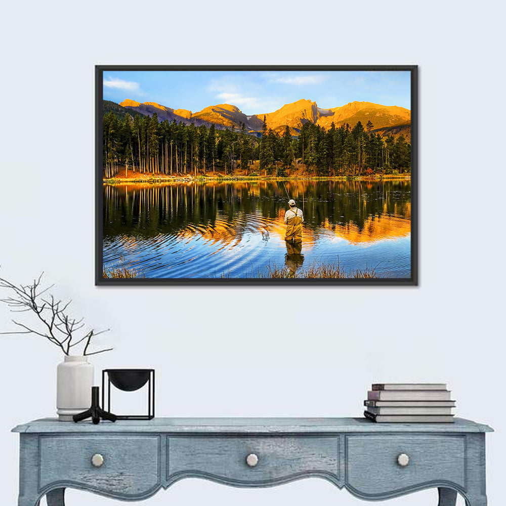 Sunrise Fishing at Sprague Lake Wall Art