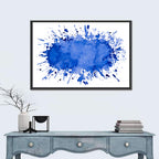 Blue Ink Splash Wall Art