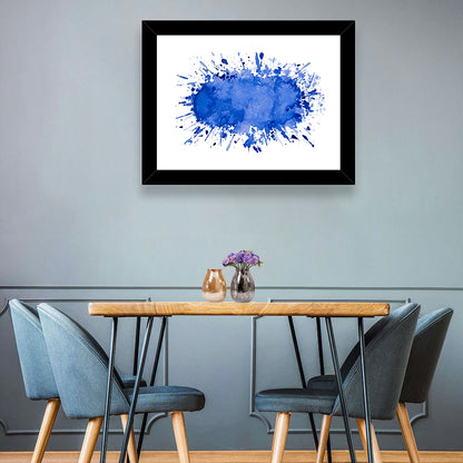 Blue Ink Splash Wall Art