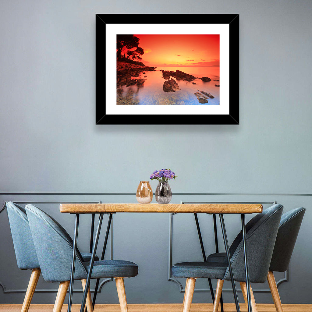 Brac Island Fiery Sunset Wall Art