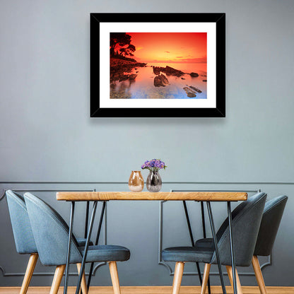 Brac Island Fiery Sunset Wall Art