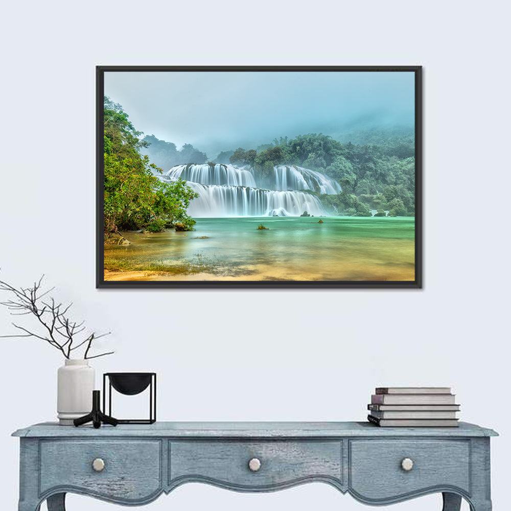Ban Gioc Waterfalls Misty Morning Wall Art