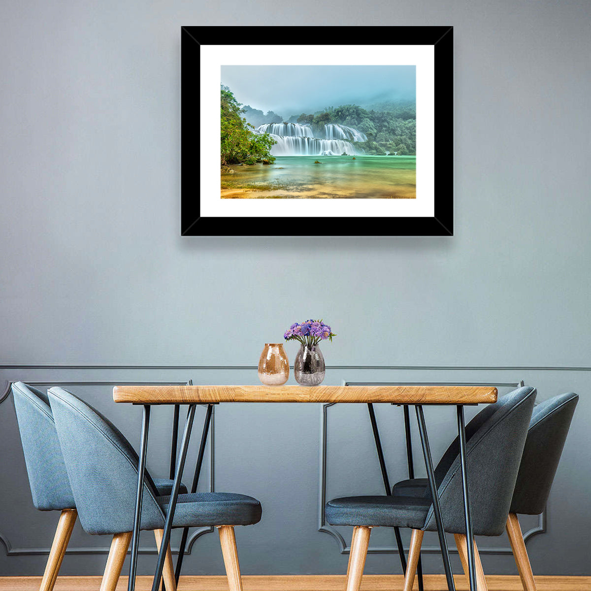 Ban Gioc Waterfalls Misty Morning Wall Art