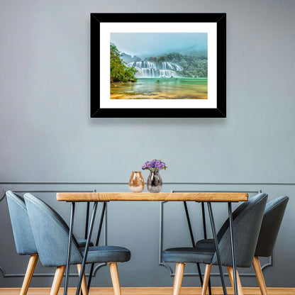 Ban Gioc Waterfalls Misty Morning Wall Art