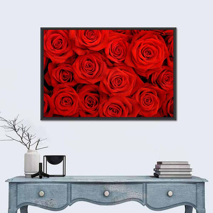 Red Roses Close Up Wall Art