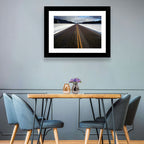 Winter Road Through Pine Forest Wall Art