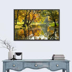 Autumn Canal Landscape Wall Art