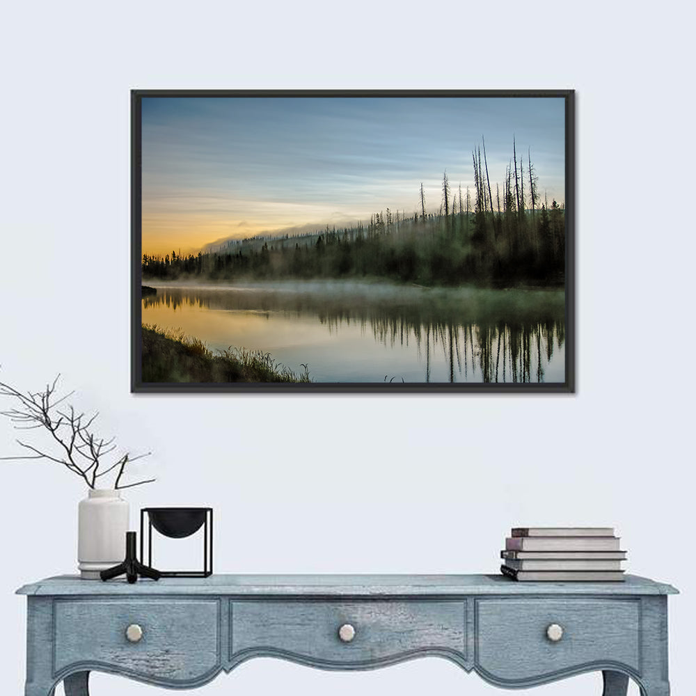 Yellowstone River Morning Mist Wall Art