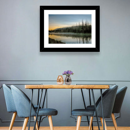 Yellowstone River Morning Mist Wall Art