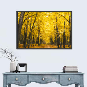 Yellow Autumn Forest Wall Art