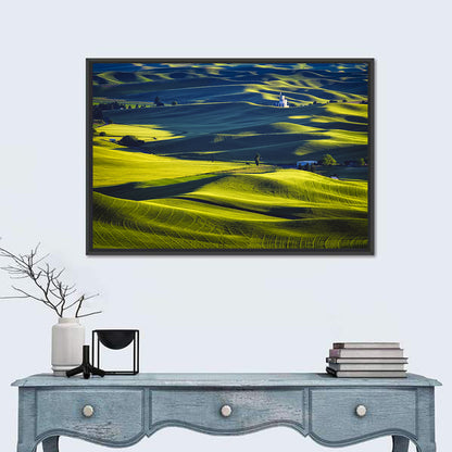 Palouse Hills with Grain Elevator Wall Art