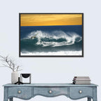 Windsurfer at Golden Wave Wall Art