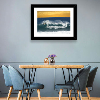Windsurfer at Golden Wave Wall Art