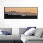 Lavender Mountain Ridge Silhouettes Wall Art