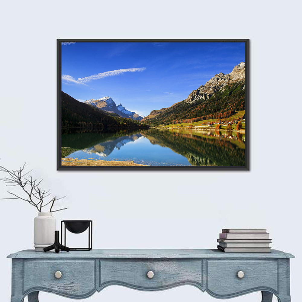 Lake Sils Morning Reflection Wall Art