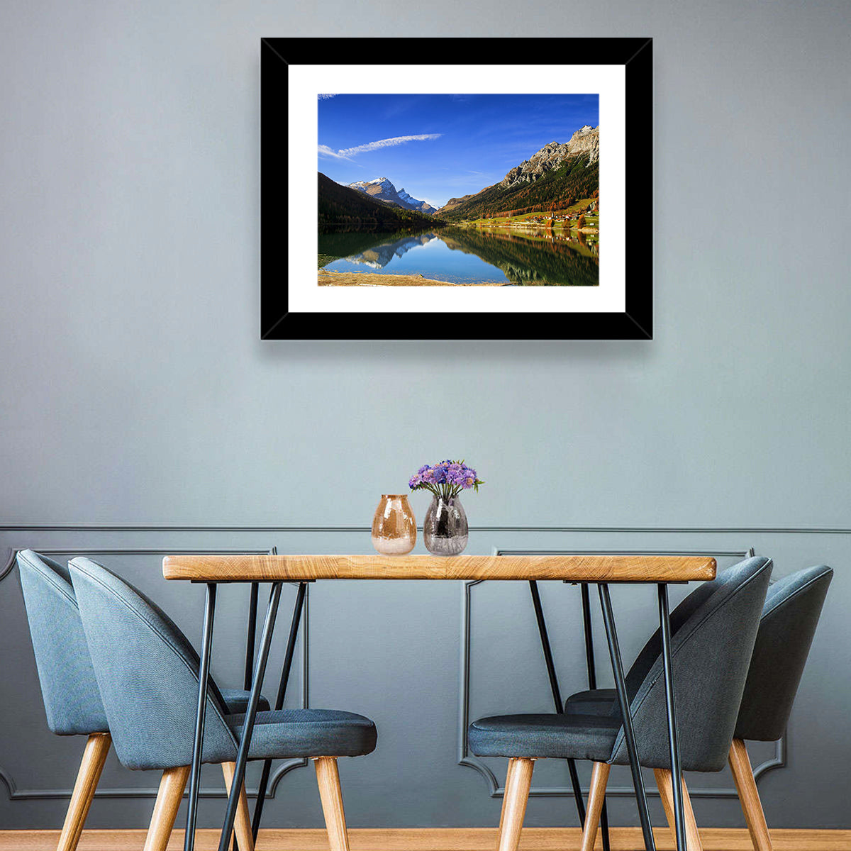 Lake Sils Morning Reflection Wall Art