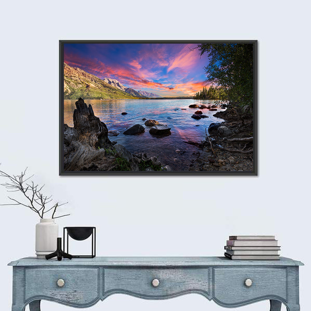 Jenny Lake Sunset Wall Art