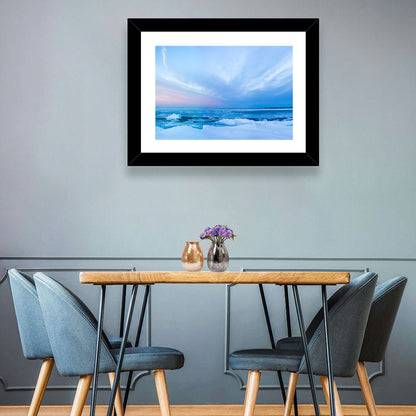 Frozen Blue Seascape Wall Art