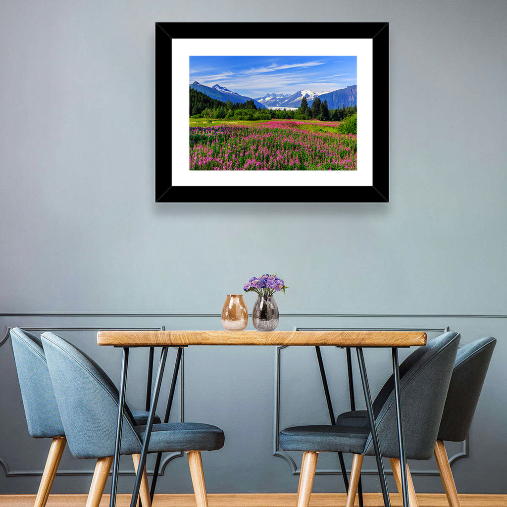 Juneau Meadow with Mendenhall Glacier Wall Art