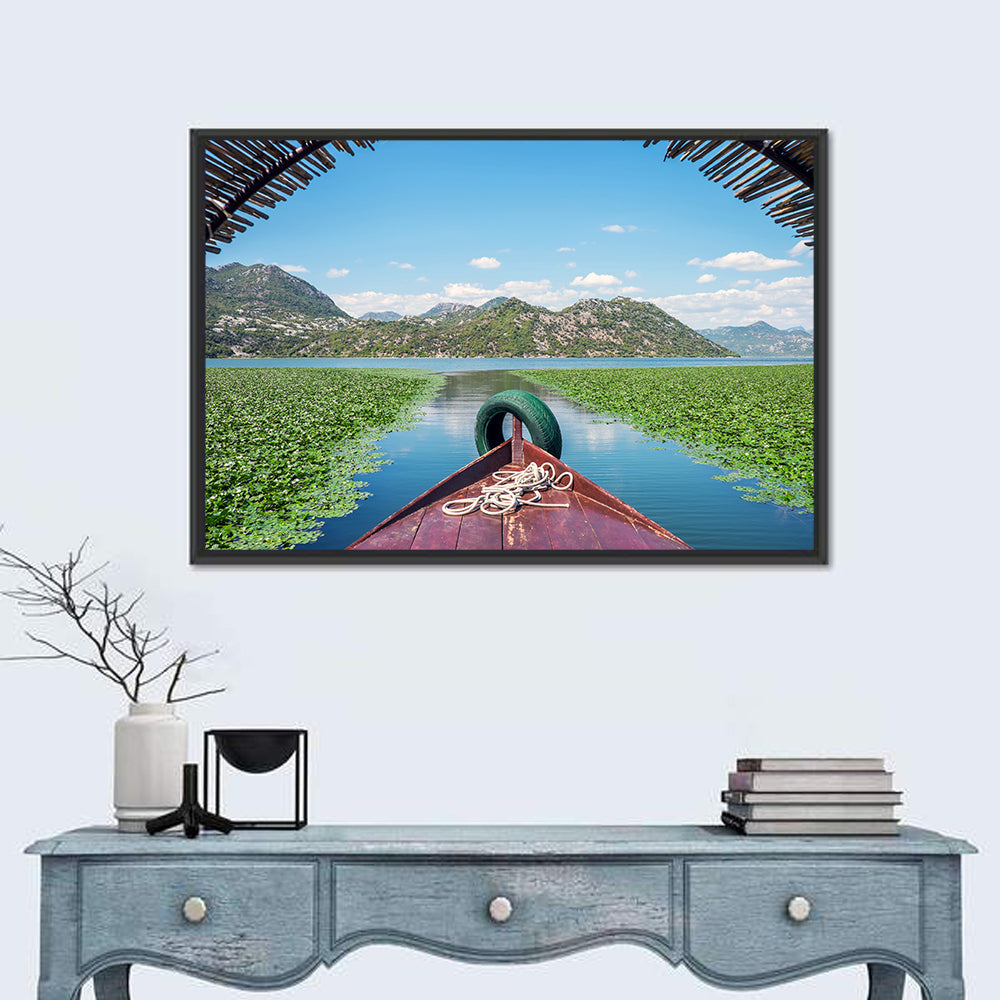 Bow of a Boat at Shkodra Lake Wall Art