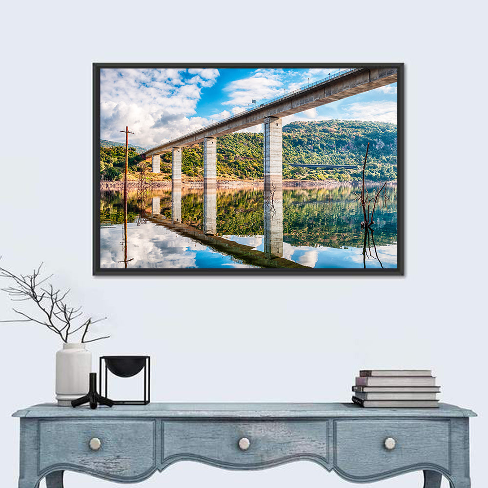 Lake Omodeo Concrete Bridge Wall Art